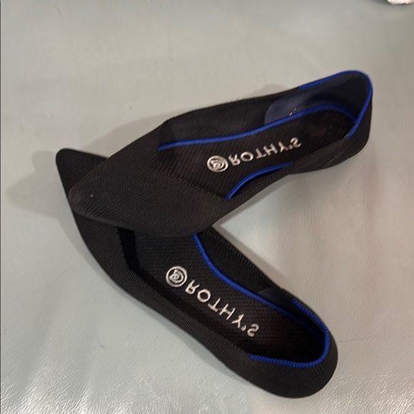 Rothy's Black and Blue Flats - Picture 1 of 4